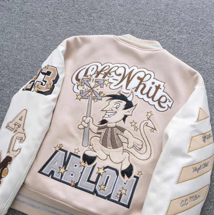 Jaqueta Varsity Off- White x AC Milan