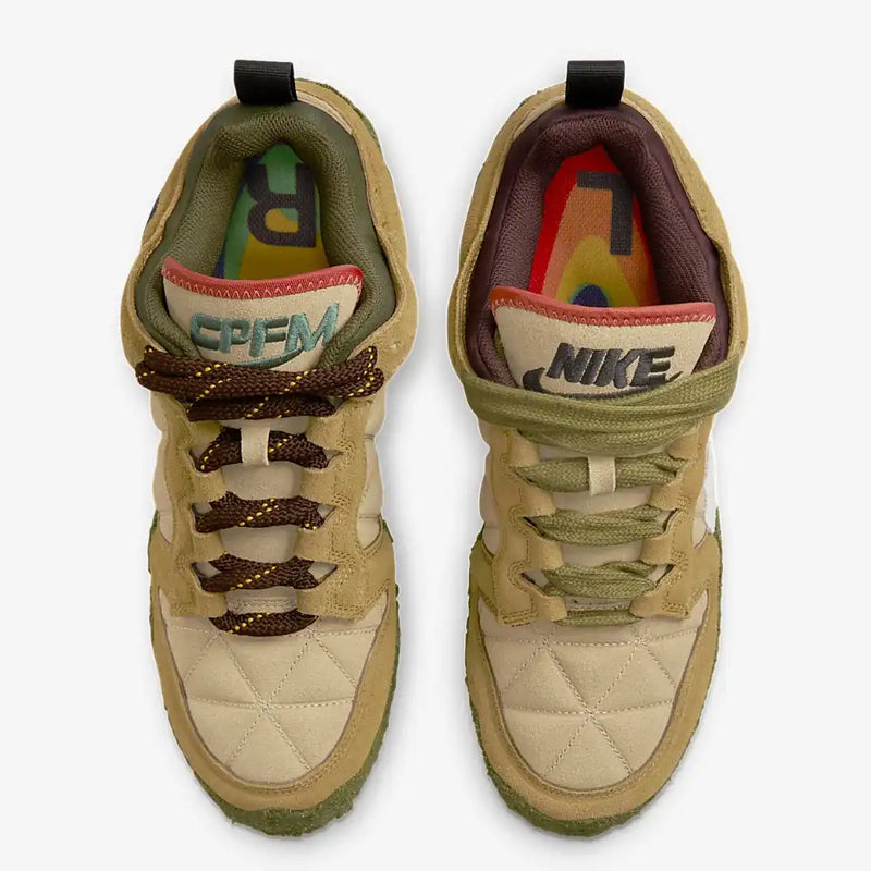 Cactus Plant Flea Market x Nike Dunk Low Tan Mossy Green - DRIP DOS ARTISTAS 