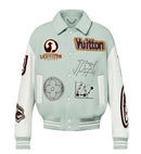 Jaqueta Louis Vuitton Leather and Wool Varsity