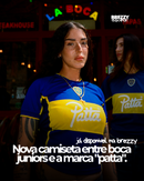 Camiseta patta inspirada no boca juniors