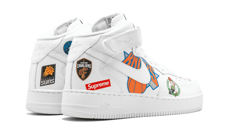 Nike Air Force 1 Mid Supreme NBA White - DRIP DOS ARTISTAS 