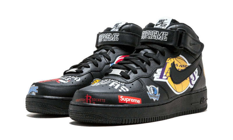 Nike Air Force 1 Mid Supreme NBA BlacK - DRIP DOS ARTISTAS 
