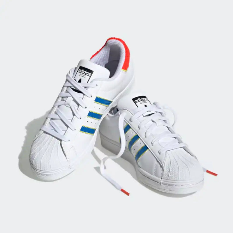 adidas Superstar Cloud White Bright Royal - DRIP DOS ARTISTAS 