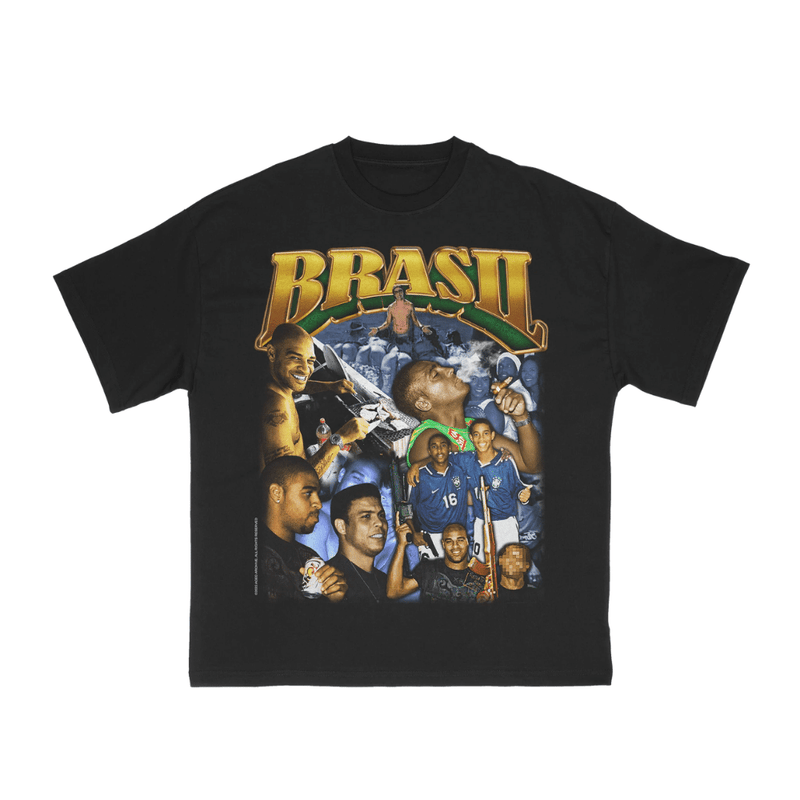 Camiseta Aged Archive Brasil Preta