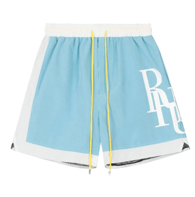 Rhude Side Logo Shorts Blue