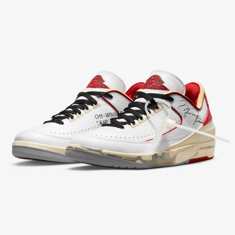 Off-White x Air Jordan 2 Low White and Varsity Red - DRIP DOS ARTISTAS 