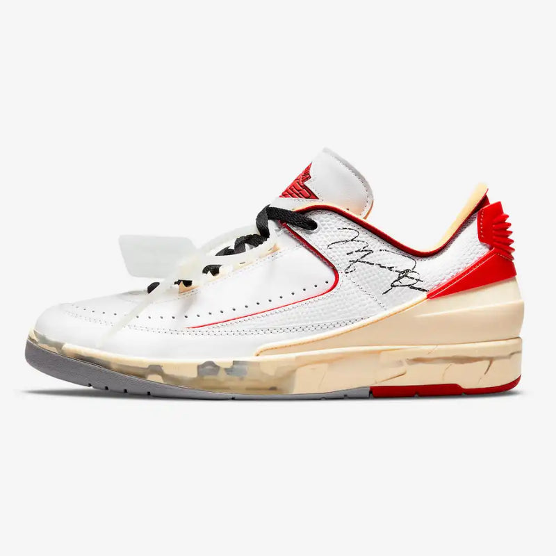 Off-White x Air Jordan 2 Low White and Varsity Red - DRIP DOS ARTISTAS 