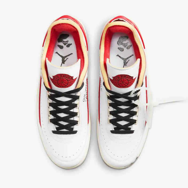 Off-White x Air Jordan 2 Low White and Varsity Red - DRIP DOS ARTISTAS 