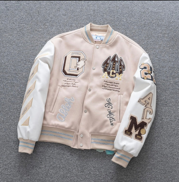 Jaqueta Varsity Off- White x AC Milan