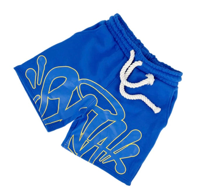 Conjunto Shorts Synaworld Azul/Amarelo