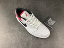Jordan 1 Low White University Red Black - DRIP DOS ARTISTAS 