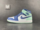 Jordan 1 Mid Mystic Navy Mint Foam - DRIP DOS ARTISTAS 