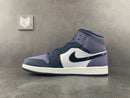 Jordan 1 Mid Obsidian Sanded Purple - DRIP DOS ARTISTAS 