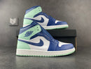 Jordan 1 Mid Mystic Navy Mint Foam - DRIP DOS ARTISTAS 