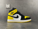 Jordan 1 Mid Yellow Toe Black - DRIP DOS ARTISTAS 