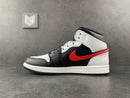 Air Jordan 1 Mid Black Chile Red White - DRIP DOS ARTISTAS 