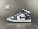 Jordan 1 Mid White Metallic Gold Obsidian - DRIP DOS ARTISTAS 