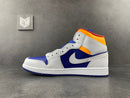 Jordan 1 Mid Royal Blue Laser Orange - DRIP DOS ARTISTAS 