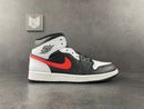 Air Jordan 1 Mid Black Chile Red White - DRIP DOS ARTISTAS 