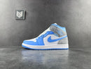 Air Jordan 1 Mid University Blue Grey - DRIP DOS ARTISTAS 