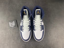 Jordan 1 Mid White Metallic Gold Obsidian - DRIP DOS ARTISTAS 