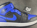 Air Jordan 1 Mid Hyper Royal Tumbled Leather - DRIP DOS ARTISTAS 