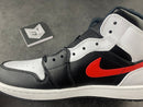 Air Jordan 1 Mid Black Chile Red White - DRIP DOS ARTISTAS 