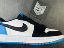 Jordan 1 Retro Low OG Black Dark Powder Blue - DRIP DOS ARTISTAS 