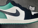 Jordan 1 Low White Black Mystic Green - DRIP DOS ARTISTAS 