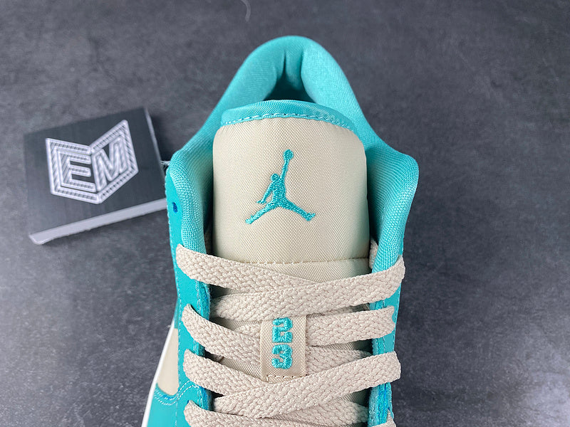 Jordan 1 Low Tropical Teal - DRIP DOS ARTISTAS 