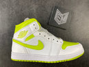 Jordan 1 Mid White Lime (W) - DRIP DOS ARTISTAS 