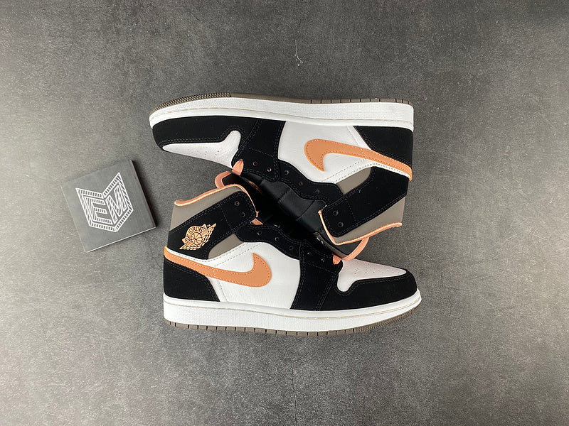 Jordan 1 Mid Peach Mocha - DRIP DOS ARTISTAS 