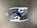 Jordan 1 Mid Obsidian Sanded Purple - DRIP DOS ARTISTAS 
