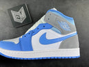 Air Jordan 1 Mid University Blue Grey - DRIP DOS ARTISTAS 