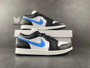 Jordan 1 Low Black University Blue White (W) - DRIP DOS ARTISTAS 