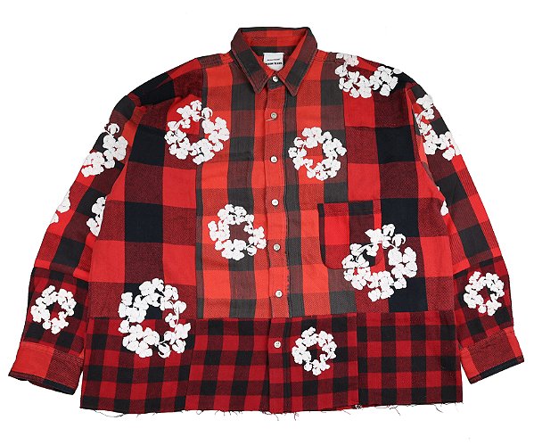 DENIM TEARS x READYMADE - Camisa Manga Longa Check "Vermelho"